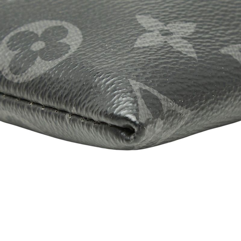 Louis Vuitton Monogram Eclipse Pochette Discovery Clutch Black Leather — view 5