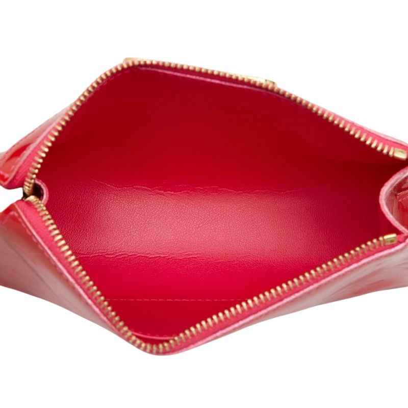 Louis Vuitton Monogram Vernis Trousse Cosmetic Pouch Rose Pop Enamel — view 9