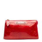 Louis Vuitton Monogram Vernis Trousse Cosmetic Pouch Rose Pop Enamel