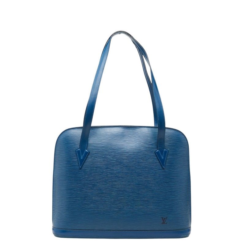 Louis Vuitton Epi Lussac Tote Shoulder Bag Toledo Blue Leather