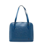 Louis Vuitton Epi Lussac Tote Shoulder Bag Toledo Blue Leather