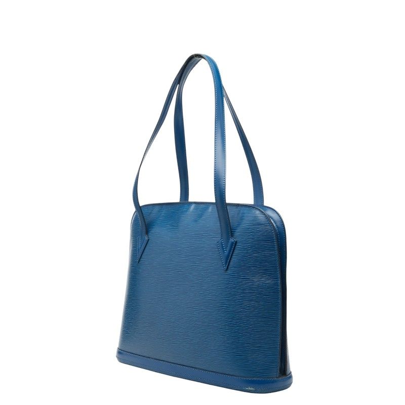 Louis Vuitton Epi Lussac Tote Shoulder Bag Toledo Blue Leather — view 2
