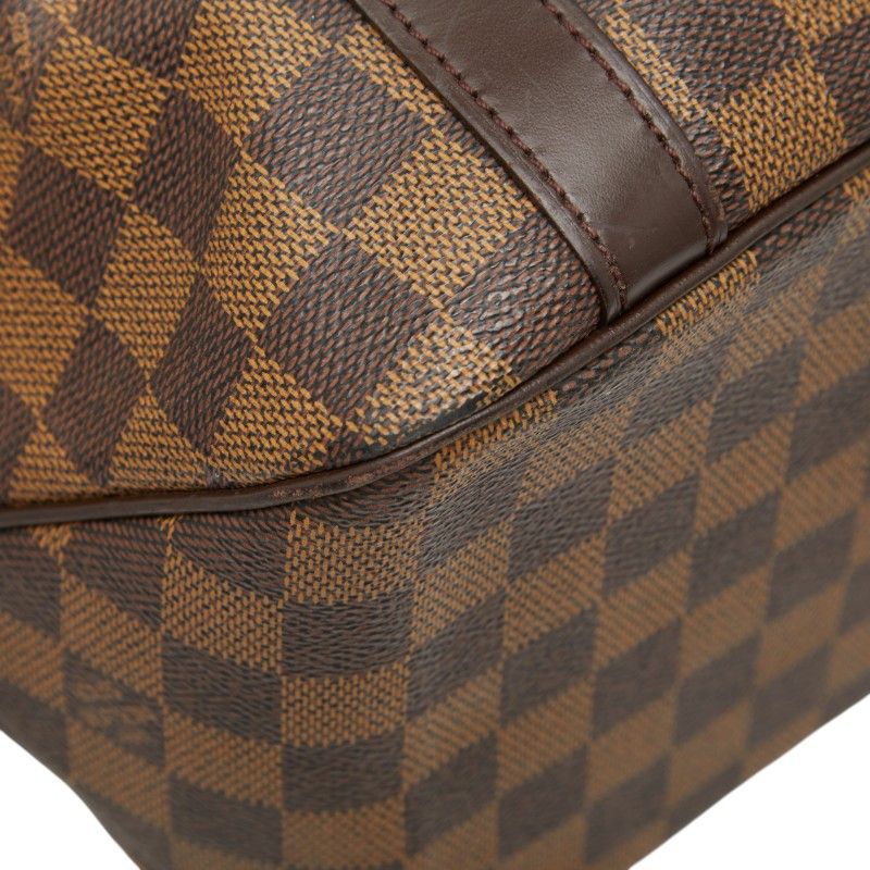 Louis Vuitton Damier Sac Shopping Tote Shoulder Brown Leather — view 5