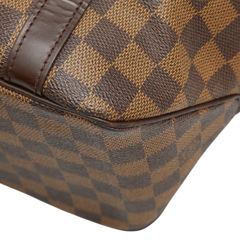 Louis Vuitton Damier Sac Shopping Tote Shoulder Brown Leather — view 6