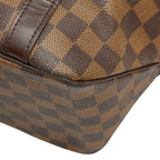Louis Vuitton Damier Sac Shopping Tote Shoulder Brown Leather — view 6