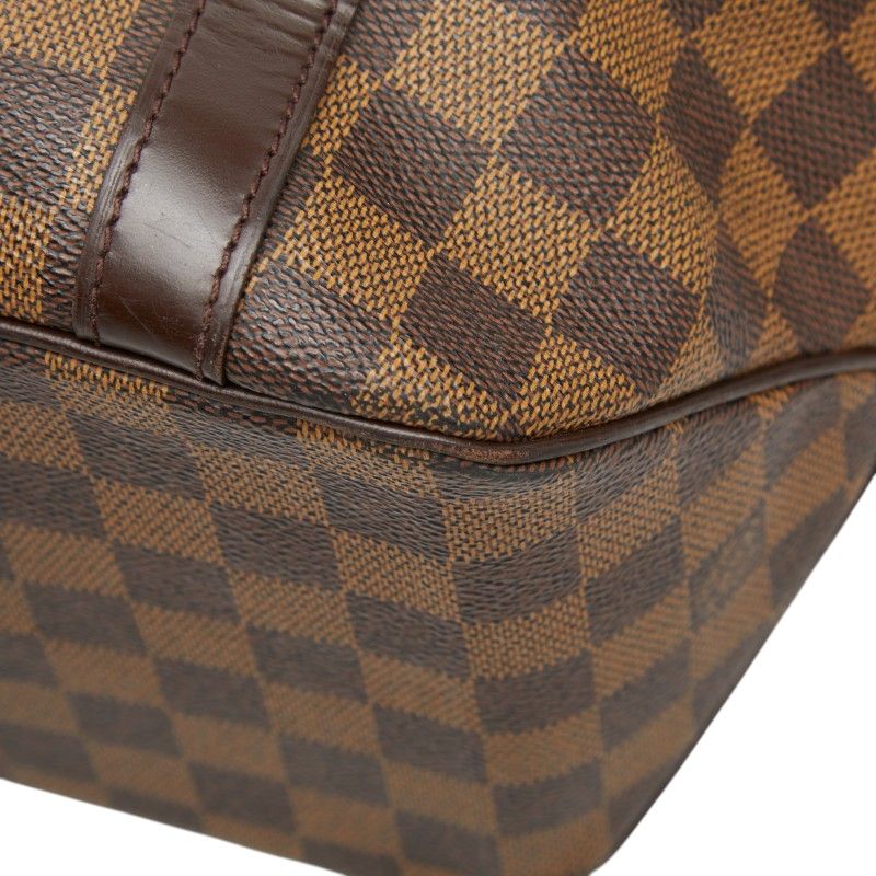 Louis Vuitton Damier Sac Shopping Tote Shoulder Brown Leather — view 4