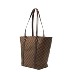 Louis Vuitton Damier Sac Shopping Tote Shoulder Brown Leather — view 2