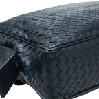 Bottega Veneta Intrecciato Crossbody Shoulder Bag Navy Leather — view 7
