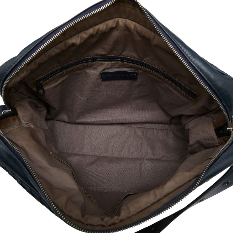 Bottega Veneta Intrecciato Crossbody Shoulder Bag Navy Leather — view 9