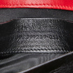 Saint Laurent YSL Logo Baby Chai Crossbody Chain Shoulder Bag Red Gold Leather — view 8