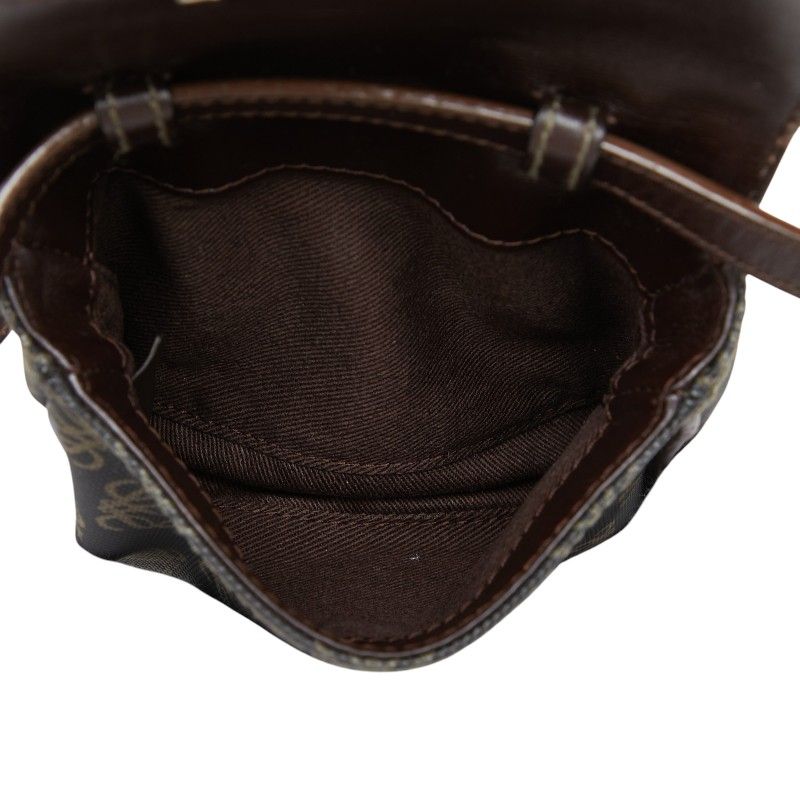 Loewe Anagram Crossbody Shoulder Back Black Brown Leather — view 6