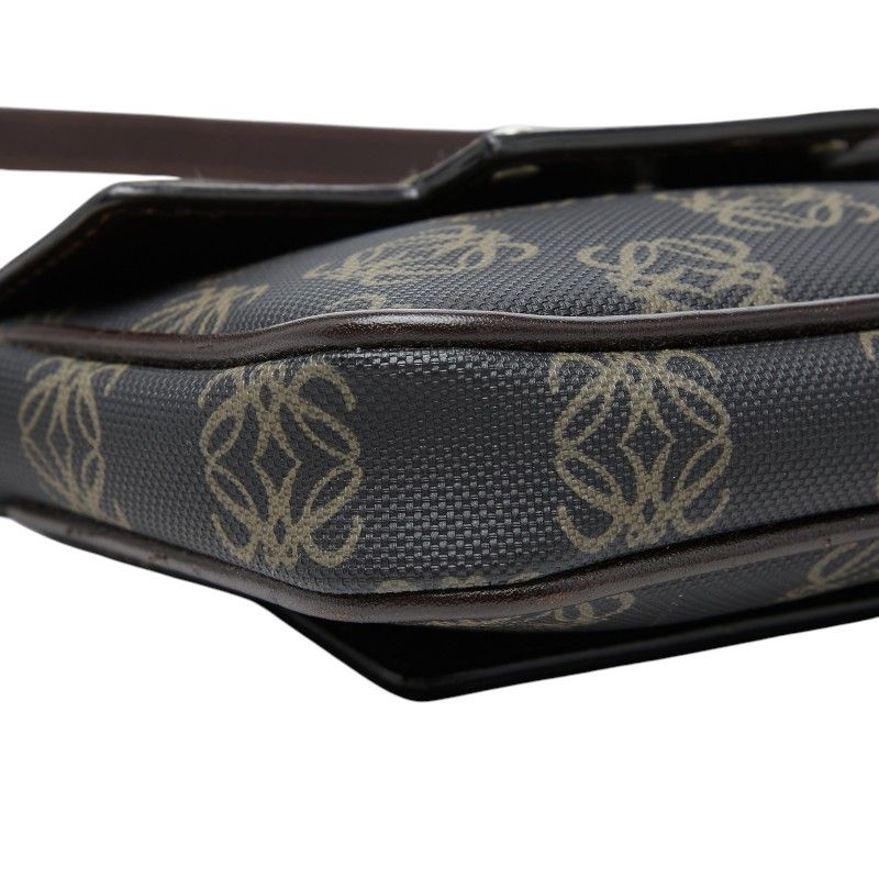 Loewe Anagram Crossbody Shoulder Back Black Brown Leather — view 5