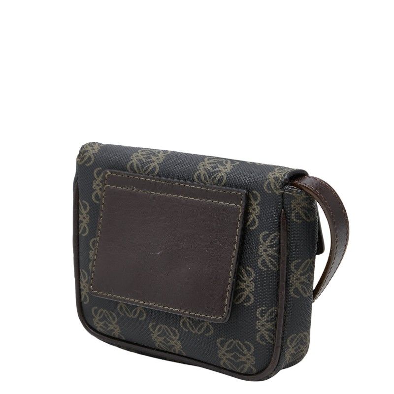 Loewe Anagram Crossbody Shoulder Back Black Brown Leather — view 2