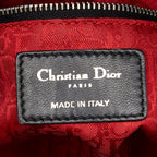 Dior Cannage Lady Dior 2-Way Shoulder Bag Black Lambskin — view 9