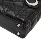 Dior Cannage Lady Dior 2-Way Shoulder Bag Black Lambskin — view 4