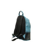 Fendi Selleria Croco Backpack Blue Black Suede Leather — view 2