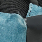 Fendi Selleria Croco Backpack Blue Black Suede Leather — view 6