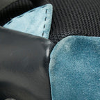Fendi Selleria Croco Backpack Blue Black Suede Leather — view 7
