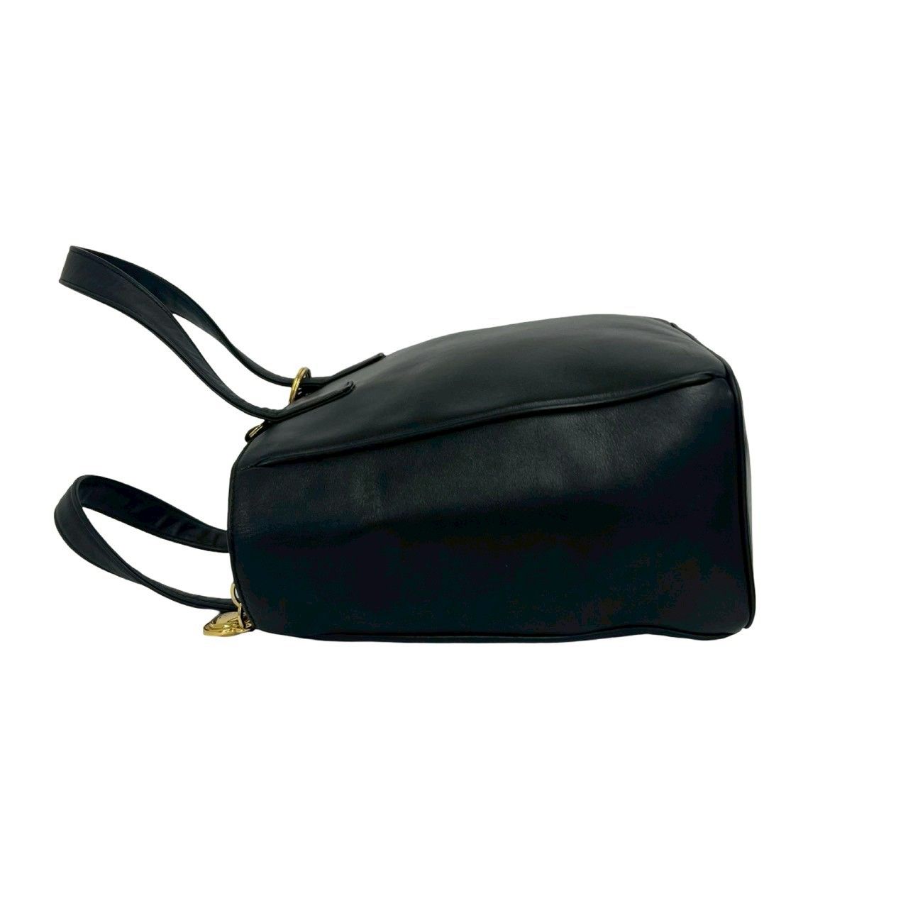 Dior Vintage Logo Leather Handbag Mini Tote Black — view 5