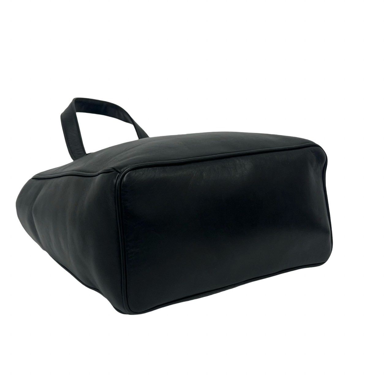 Dior Vintage Logo Leather Handbag Mini Tote Black — view 7