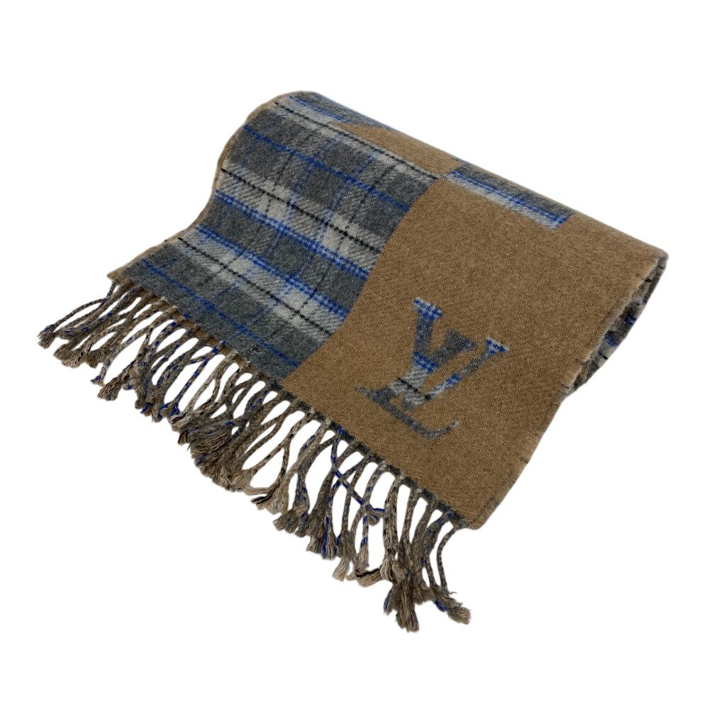 Louis Vuitton Check with Echarpe Cashmere Scarf Beige