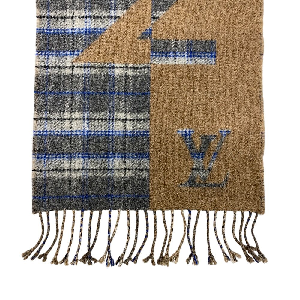 Louis Vuitton Check with Echarpe Cashmere Scarf Beige — view 2