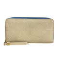 Louis Vuitton Zippy Wallet Zip Around Monogram Empreinte Leather Ivory