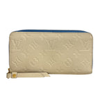 Louis Vuitton Zippy Wallet Zip Around Monogram Empreinte Leather Ivory
