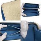 Louis Vuitton Zippy Wallet Zip Around Monogram Empreinte Leather Ivory — view 8