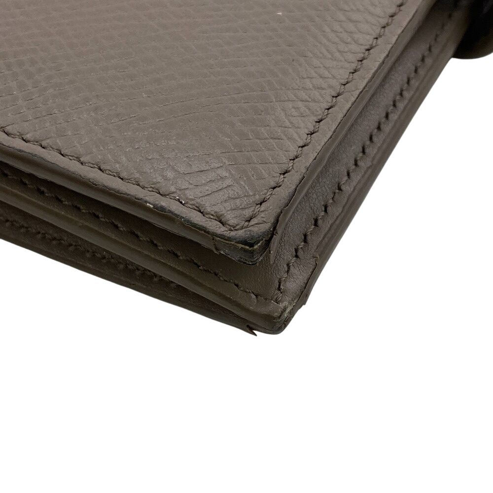 Celine Strap Bifold Wallet Coin Purse Bill Beige — view 3