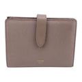 Celine Strap Bifold Wallet Coin Purse Bill Beige