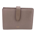 Celine Strap Bifold Wallet Coin Purse Bill Beige