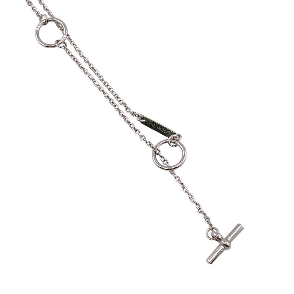 Hermes Cordage Rope Necklace Chain Silver — view 5