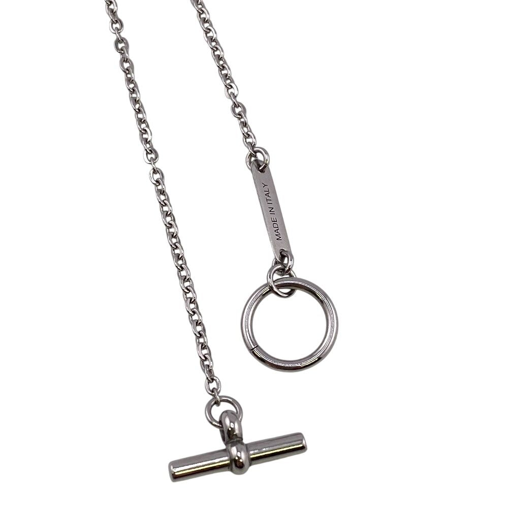 Hermes Cordage Rope Necklace Chain Silver — view 6