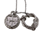 Hermes Cordage Rope Necklace Chain Silver — view 2