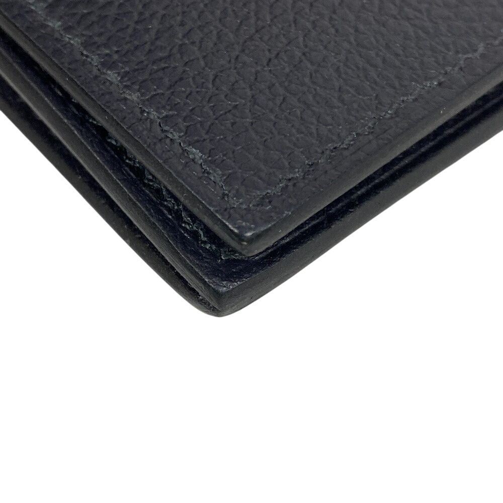 Hermes Citizen Twill Wallet Card Holder Coin Purse Black — view 5