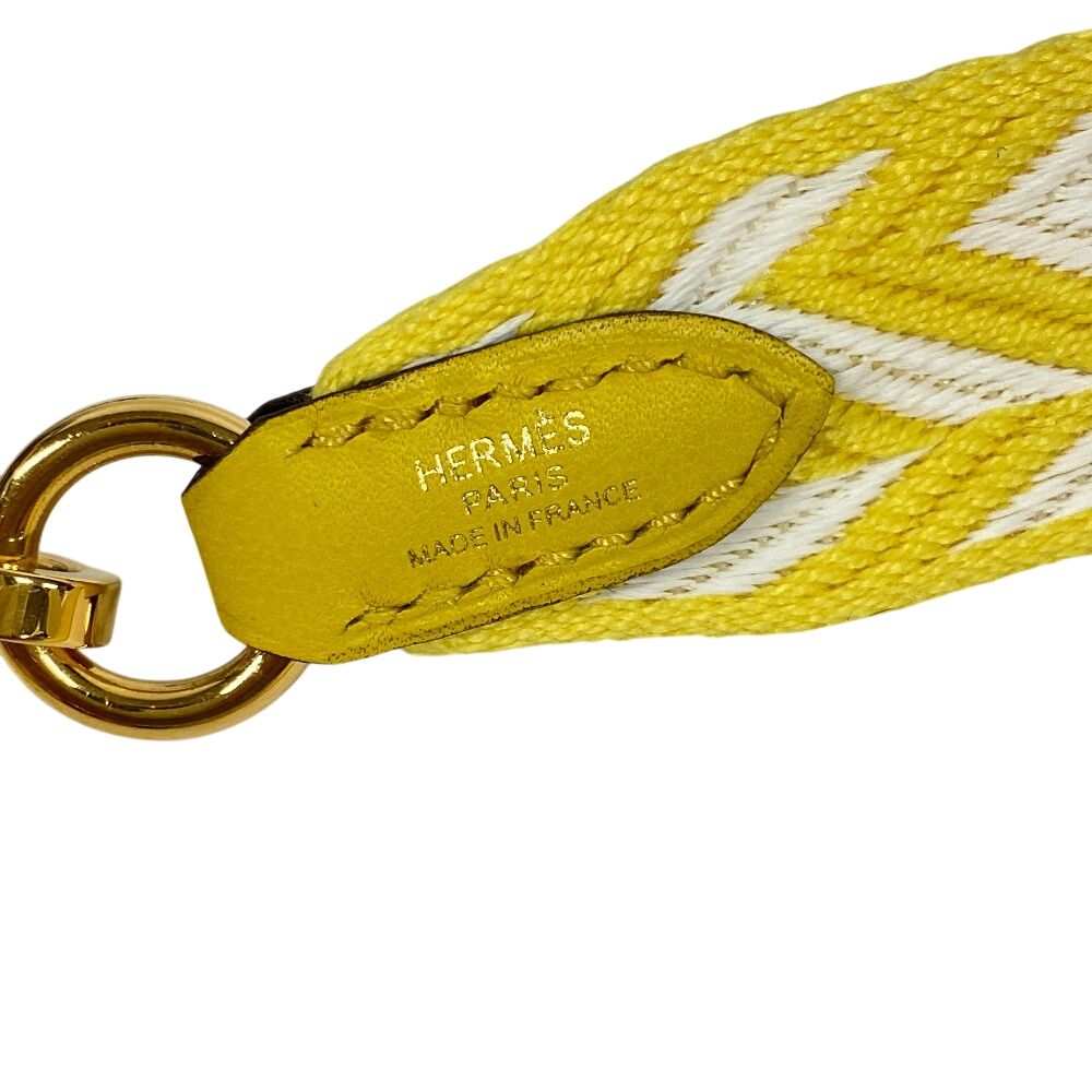 Hermes Caval Bandouliere Sangles Strap Smartphone Mobile Shoulder Neck Yellow — view 3