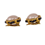 Chanel Pearl Earrings Gold — view 2