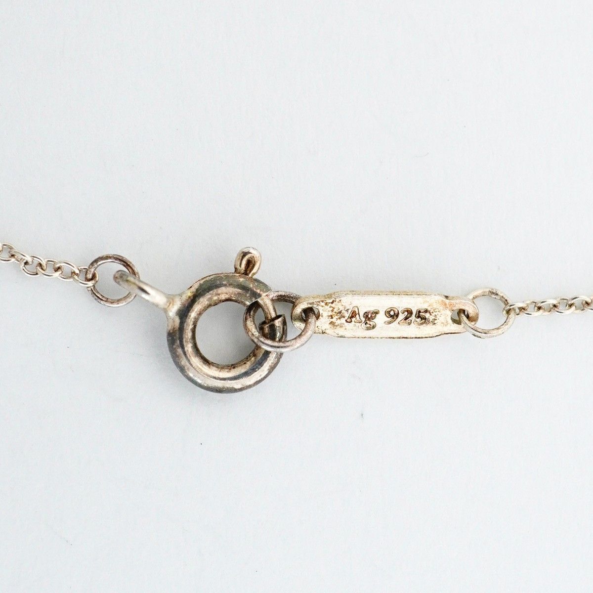 Tiffany & Co Necklace Double Return to Heart 925 Sterling Silver Blue — view 5
