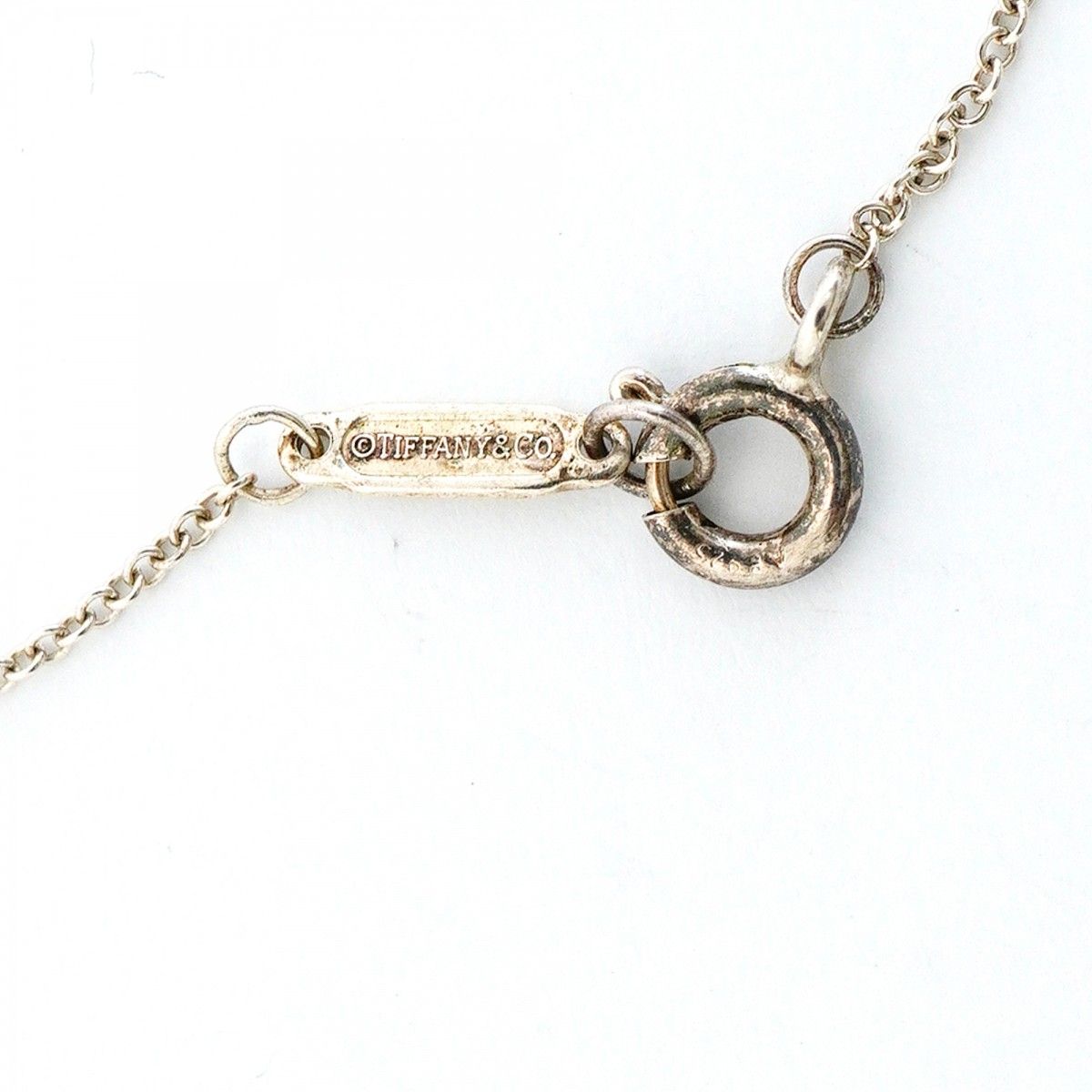 Tiffany & Co Necklace Double Return to Heart 925 Sterling Silver Blue — view 4