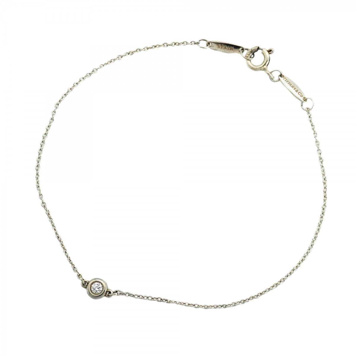 Tiffany & Co Bracelet by the Yard 925 Sterling Silver Diamond