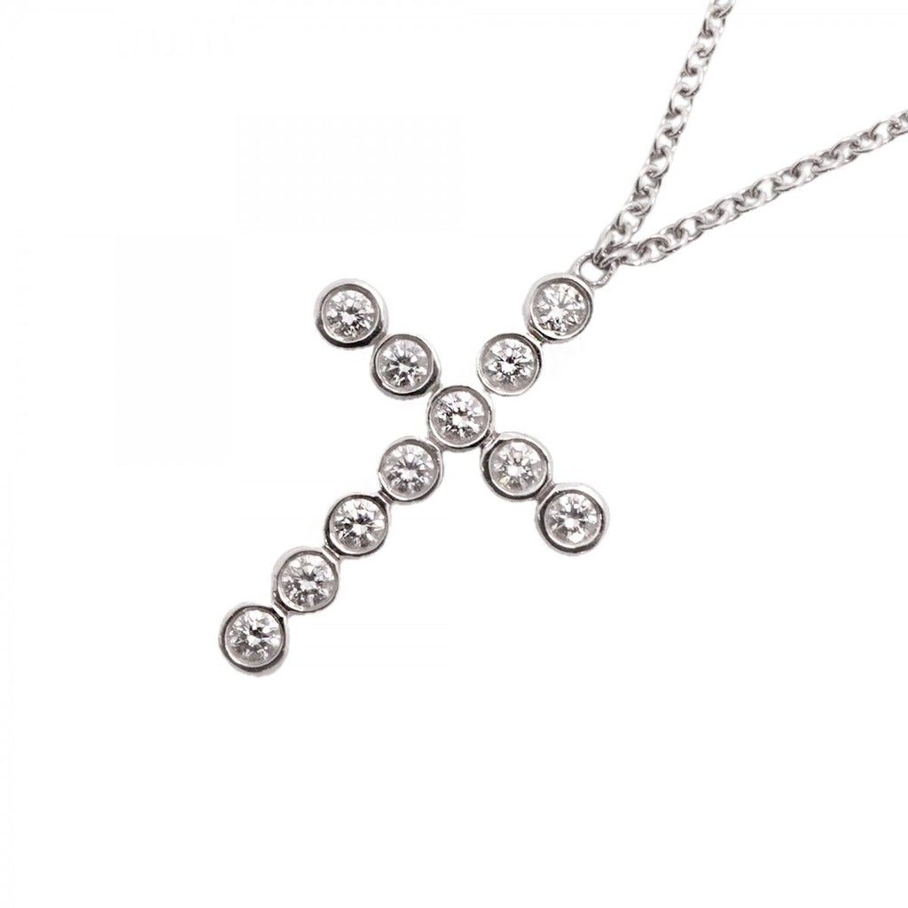 Tiffany & Co Necklace Jazz Cross Platinum Diamond