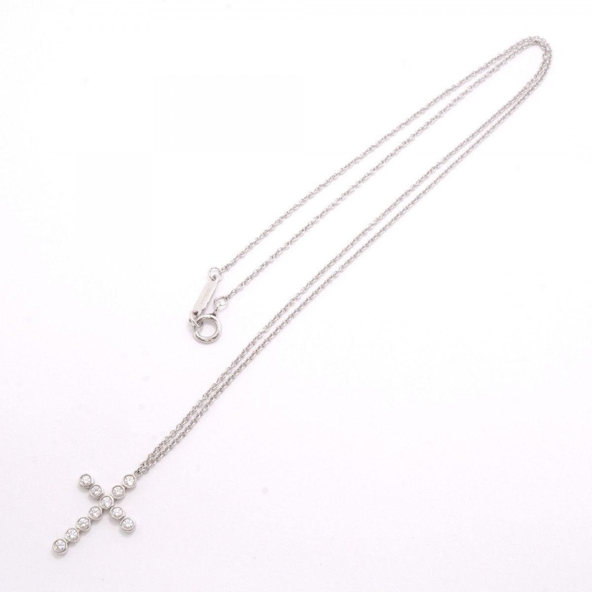 Tiffany & Co Necklace Jazz Cross Platinum Diamond — view 3