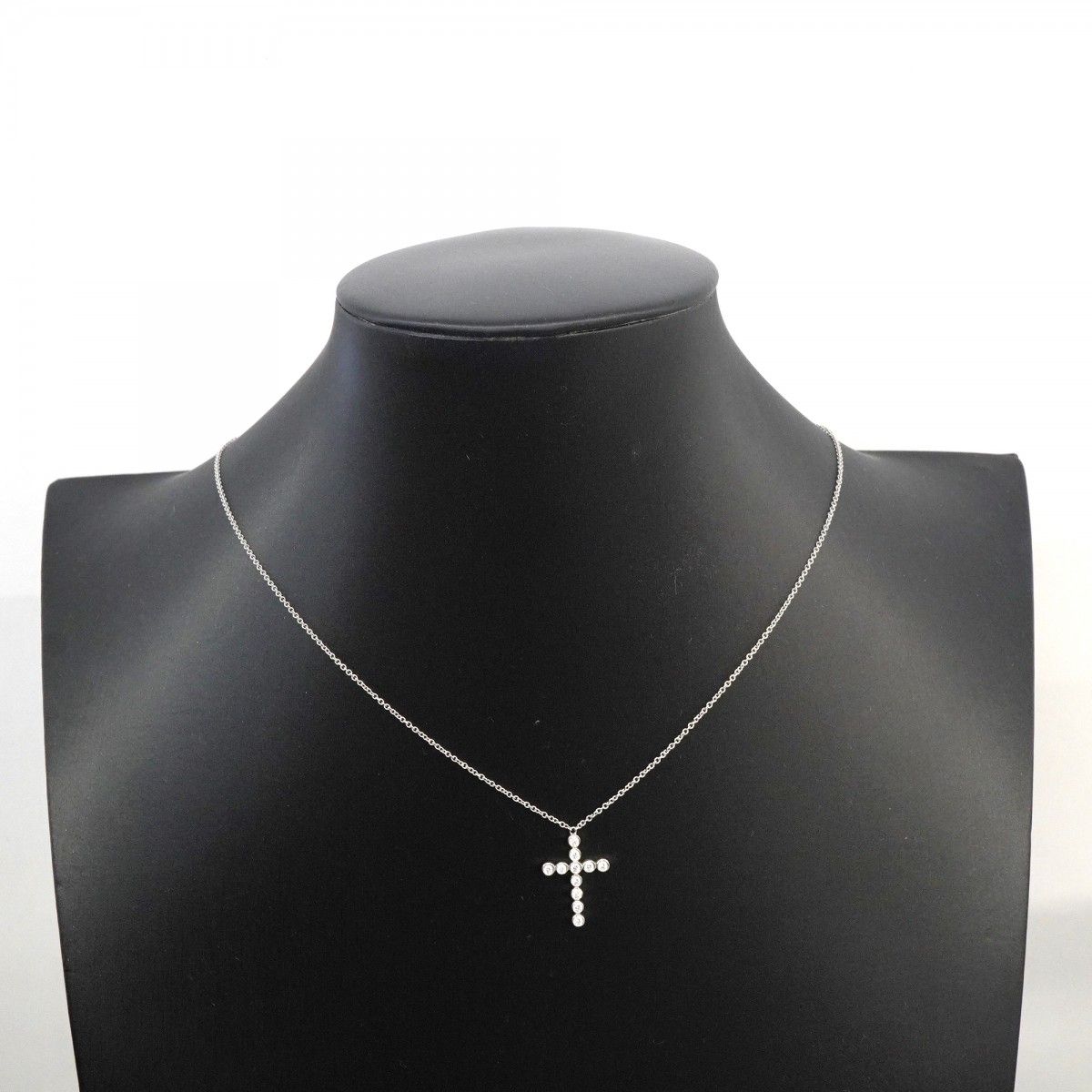 Tiffany & Co Necklace Jazz Cross Platinum Diamond — view 6