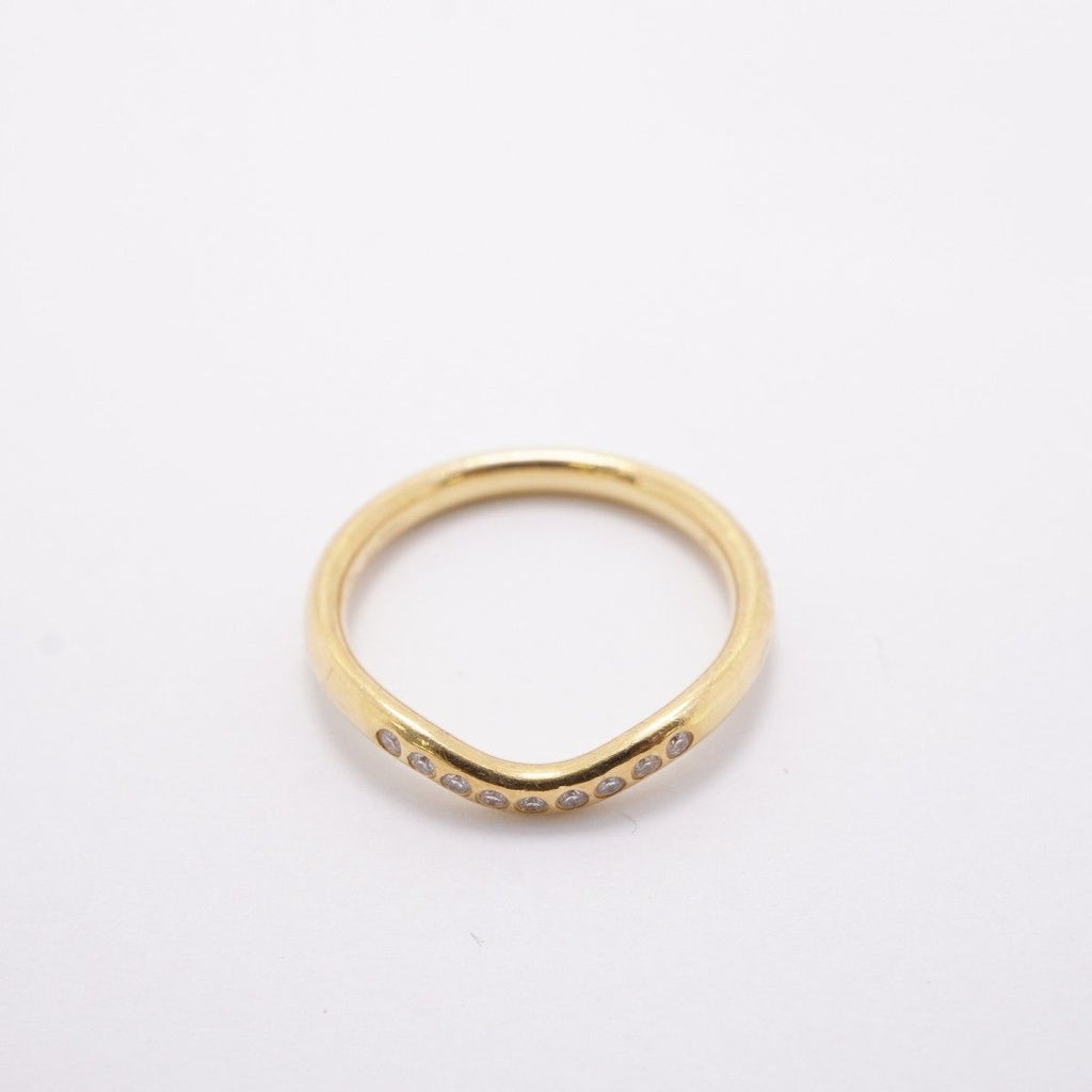 Tiffany & Co Ring Curved Band 18k Yellow Gold Diamond — view 3