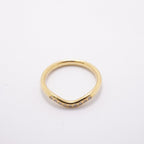 Tiffany & Co Ring Curved Band 18k Yellow Gold Diamond — view 3