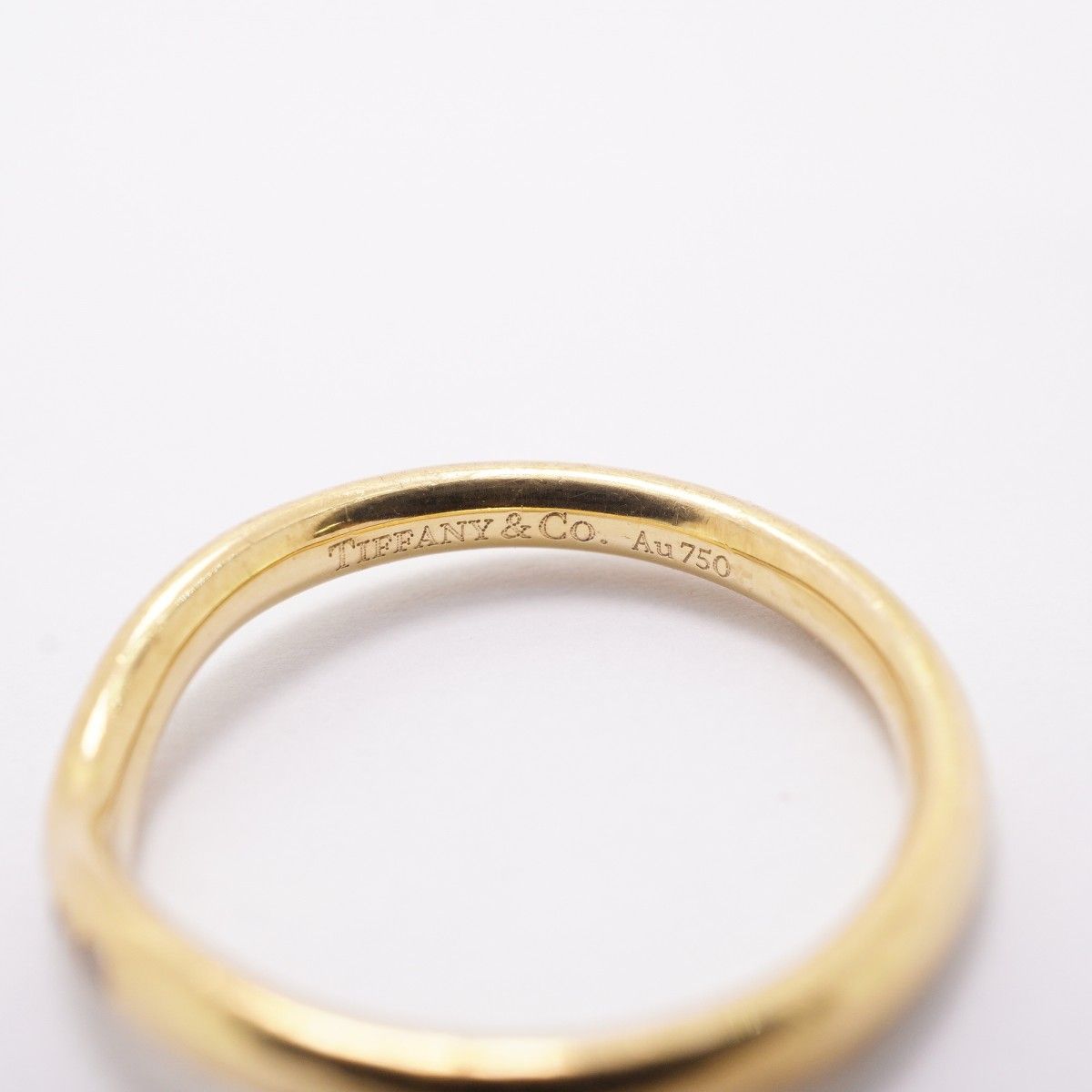 Tiffany & Co Ring Curved Band 18k Yellow Gold Diamond — view 4