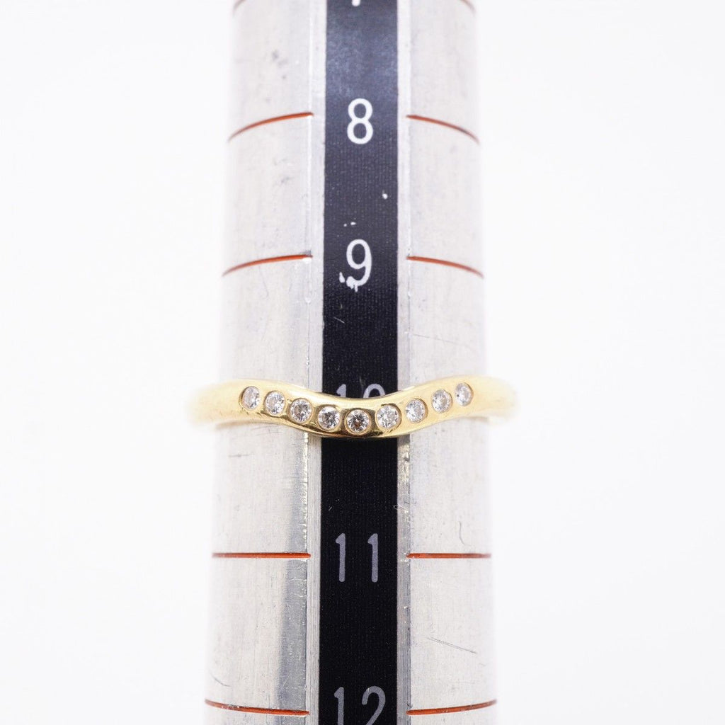 Tiffany & Co Ring Curved Band 18k Yellow Gold Diamond — view 6