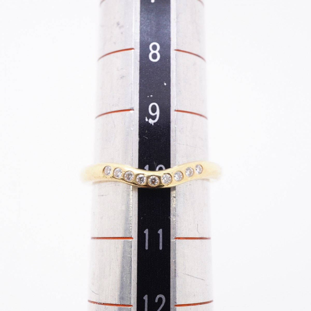 Tiffany & Co Ring Curved Band 18k Yellow Gold Diamond — view 6