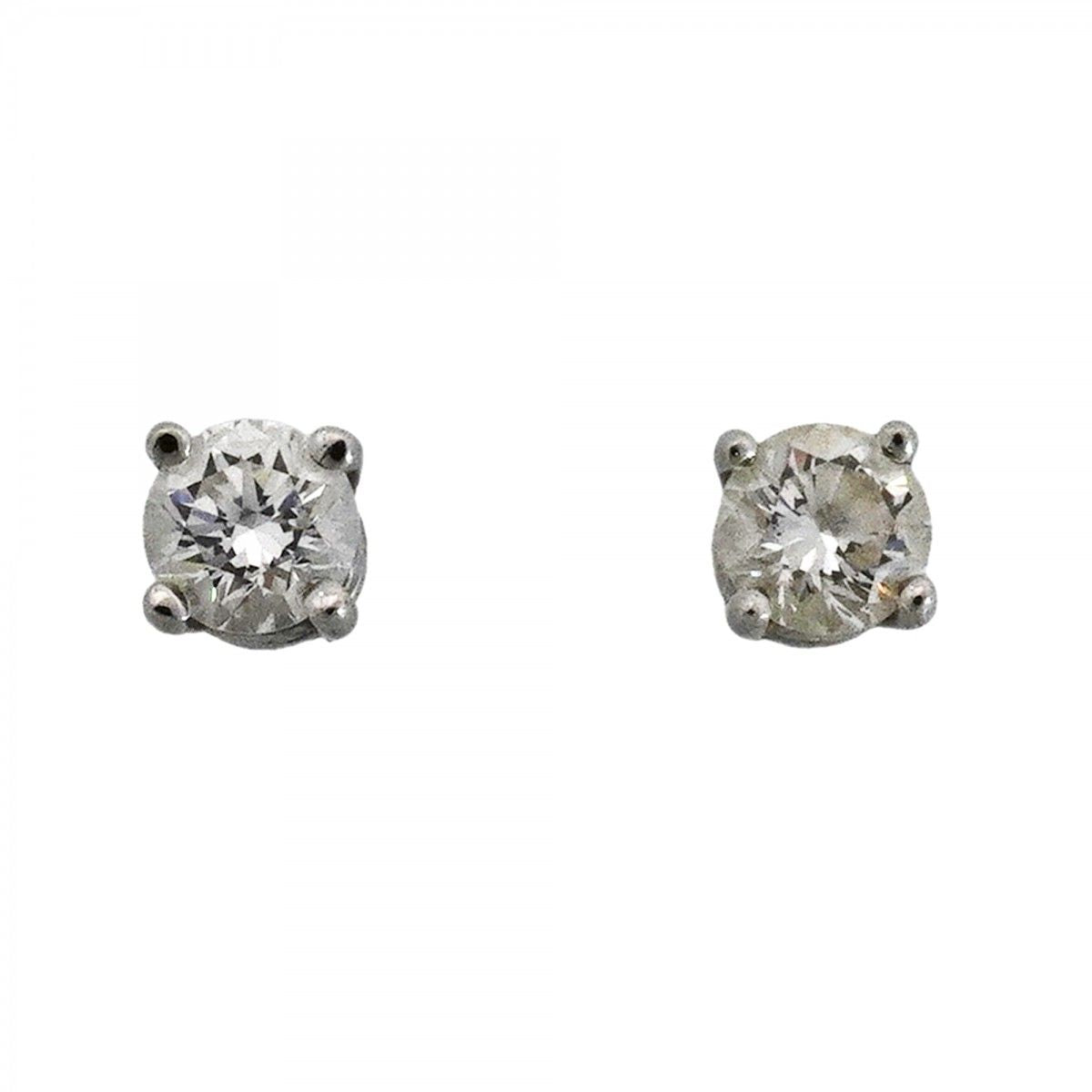 Tiffany & Co Earrings Solitaire Platinum Diamond